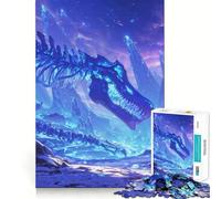 Puzzle da 1000 pezzi del Drago di Ghiaccio Scomparso da Tempo per Adolescenti Migliora la Memoria, Rilassante e Divertente, Con Bordi Precisi, Regalo Pensato 38x52cm