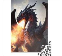 Puzzle da 1000 pezzi del drago furioso Draconus per adulti, puzzle in legno, gioco educativo per bambini come regalo di Natale, 1000 pezzi (75x50 cm)
