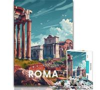 Puzzle da 1000 pezzi del Foro Romano di Roma per adulti e ragazzi, gioco rompicapo, decorazione da parete, regali unici per compleanno e Natale, 75x50cm