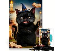 Puzzle da 1000 pezzi del Gatto Mago,gioco di abilità mentale,taglio di precisione,hobby affascinante per i momenti di svago (50x75cm)