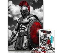 Puzzle da 1000 pezzi del guerriero spartano per adolescenti, stimolanti giochi di attività per famiglie, giocattolo fai da te per decorazioni murali di casa (38x26cm)
