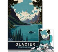 Puzzle da 1000 pezzi del lago Saint Mary, regali per adolescenti, gioco a quiz, decorazione da parete, regali unici per compleanno e Natale, 50x75cm