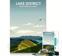 Puzzle da 1000 pezzi del Lake District National Park,gioco di precisione,divertente e stimolante per risolvere problemi,ideale per momenti di relax,decorazione natalizia e regalo (38x52cm)