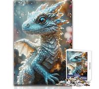 Puzzle da 1000 pezzi del magico drago bianco, gioco di apprendimento consapevole e divertente, celebrazioni gioiose, dimensioni 38x52cm