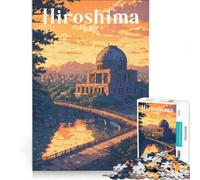 Puzzle da 1000 pezzi del Memoriale della Pace di Hiroshima, Giocattolo decorativo da parete, Sfida impegnativa, compleanno e Natale 38x26cm