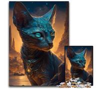 Puzzle da 1000 pezzi del mito del gatto Sphynx per adulti, perfetto per il divertimento in famiglia, giochi di società, bomboniere per feste di compleanno, 50x75cm/19,68x29,52 pollici