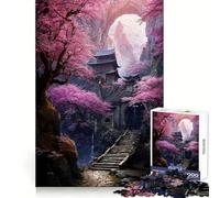 Puzzle da 1000 pezzi del Monastero di Sakura Mountain per adolescenti, gioco di logica e abilità, rilassante e divertente, con tagli precisi, (50x75cm)