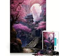Puzzle da 1000 pezzi del Monastero di Sakura Mountain per adolescenti, ideale per migliorare la memoria, per un relax informale, con bordi precisi e un regalo elegante (38x26cm)
