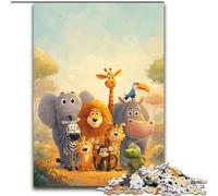 Puzzle da 1000 pezzi del mondo animale africano, puzzle in legno per adulti, 50x75cm, ideale per gli innamorati, perfetto regalo di Natale, Capodanno e San Valentino