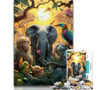 Puzzle da 1000 pezzi del mondo animale per adulti e ragazzi, giochi divertenti Ogni pezzo è unico Gioco divertente e stimolante per tutta la famiglia, 50x75cm