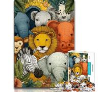 Puzzle da 1000 pezzi del mondo animale per adulti, regalo di compleanno, giocattolo educativo intellettuale decomprimente, regali, arte murale 50x75cm