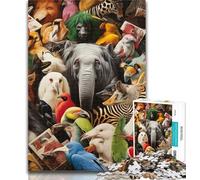 Puzzle da 1000 pezzi del mondo animale, puzzle da 1000 pezzi per adolescenti, gioco stimolante e gioco in famiglia, regali di Babbo Natale segreto, 50x75cm