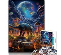 Puzzle da 1000 pezzi del mondo dei dinosauri per adulti e adolescenti, giocattolo educativo intellettuale decomprimente, regali di Babbo Natale segreto (38x26cm)