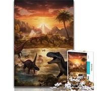 Puzzle da 1000 pezzi del mondo dei dinosauri, puzzle per adulti da 1000 pezzi, allena il tuo cervello e le tue mani, regalo di compleanno, regali (38x26cm)