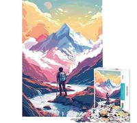 Puzzle da 1000 pezzi del Monte Bianco Francia Giochi divertenti e coinvolgenti per coltivare la pazienza Regalo di Babbo Natale segreto Educativo e formativo (Dimensioni 38x26cm)