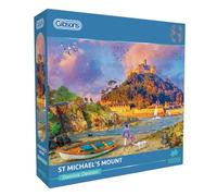 Puzzle da 1000 pezzi del Monte di San Michele | Puzzle costiero | Puzzle durevole per adulti | Tavola 100% riciclata di alta qualità | Ottimo regalo per adulti | Gibsons Games