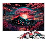 Puzzle da 1000 pezzi del Monte Fuji in cartone, puzzle per adulti, rompicapo stimolante, giocattolo rilassante per adolescenti, 26X38CM/10,23x14,96 pollici.