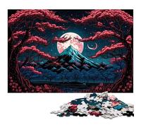 Puzzle da 1000 pezzi del Monte Fuji per adulti. Puzzle difficili per adulti. Ideale come regalo di Natale e decorazione per la casa. Dimensioni: 50x75CM/19,68x29,52 pollici.