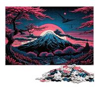 Puzzle da 1000 pezzi del Monte Fuji, puzzle impossibile per adulti, ideale per adolescenti e collezionisti, regalo da viaggio, attività per famiglie, 26X38CM/10,23x14,96 pollici.