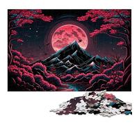 Puzzle da 1000 pezzi del Monte Fuji, puzzle in legno per adulti, impegnativo rompicapo fai da te, perfetto gioco per famiglie o regalo decorativo, 50x75CM/19,68x29,52 pollici.