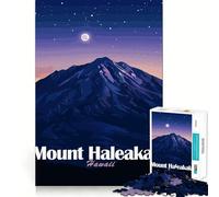 Puzzle da 1000 pezzi del Monte Haleakala,Hawaii di notte Gioco di precisione,divertente ed efficace per stimolare la mente e creare un'atmosfera rilassante Opera d'arte natalizia (50x75cm)