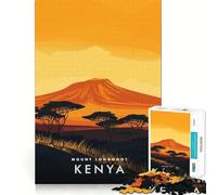 Puzzle da 1000 pezzi del Monte Longonot,Kenya,con taglio senza soluzione di continuità Gioco stimolante per la mente,rilassante e divertente,ideale come regalo di compleanno o per hobby (38x52cm)