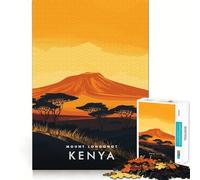 Puzzle da 1000 pezzi del Monte Longonot,Kenya Gioco di precisione,divertente ed efficace per la mente,ideale per momenti di relax e svago,perfetto per Natale e come opera d'arte (50x75cm)