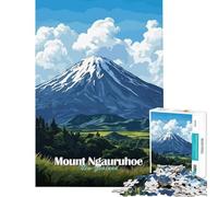 Puzzle da 1000 pezzi del Monte Ngauruhoe Nuova Zelanda Impegnativo da completare Decorazione perfetta Gioco rompicapo per ragazzi dai 14 anni in su 50x75cm
