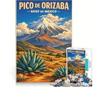 Puzzle da 1000 pezzi del Monte Pico de Ori del Messico, giocattolo fai-da-te, rilassante e stimolante per la mente, compleanno e Natale 38x26cm