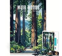 Puzzle da 1000 pezzi del Monumento Nazionale di Muir Woods,gioco di precisione,attività per la mente,divertimento nel tempo libero,regalo di compleanno,arte (50x75cm)