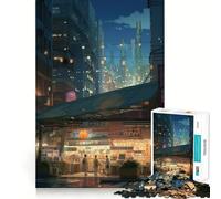 Puzzle da 1000 pezzi del negozio giapponese per adolescenti, gioco cognitivo, svago rilassante, assemblaggio di motivi, opera d'arte 38x52cm
