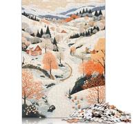 Puzzle da 1000 pezzi del Paese delle Meraviglie Invernali per adulti, regali di Natale, puzzle per adulti, puzzle per attività in famiglia, 1000 pezzi (75x50 cm)