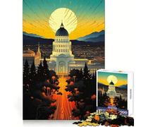 Puzzle da 1000 pezzi del Palazzo dello Stato della California per adolescenti, esercizio cognitivo, attività ricreativa, bordi lisci, regalo stagionale (38x52cm)
