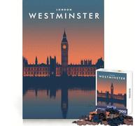 Puzzle da 1000 pezzi del Palazzo di Westminster per adulti e ragazzi,ideale per il benessere mentale,il relax e la concentrazione,perfetto come regalo speciale (50x75cm)