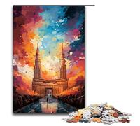Puzzle da 1000 pezzi del Palazzo Nazionale puzzle psichedelico colorato per adulti e bambini puzzle in legno giocattolo educativo antistress 1000 pezzi (75x50 cm)