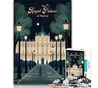 Puzzle da 1000 pezzi del Palazzo Reale di Madrid, sfida difficile antistress, ogni pezzo è unico - gioco divertente e stimolante per tutta la famiglia (75x50cm)