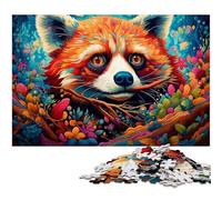 Puzzle da 1000 pezzi del panda rosso per adulti. Puzzle difficili per adulti. Ideale come regalo di Natale e decorazione per la casa. 50x75CM/19,68x29,52 pollici.