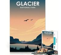 Puzzle da 1000 pezzi del Parco Nazionale dei Ghiacciai,gioco di precisione,attività cerebrale,divertimento per il tempo libero,regalo di compleanno,arte (38x26cm)