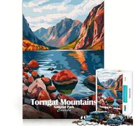 Puzzle da 1000 pezzi del Parco Nazionale dei Monti Torngat, Canada, con bordi ben definiti, gioco cognitivo, divertente e facile da usare, regalo di Natale (38x26cm)