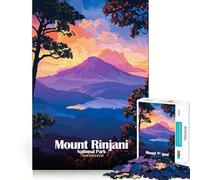 Puzzle da 1000 pezzi del Parco Nazionale del Monte Rinjani,Indonesia Gioco di precisione e attività cerebrale,divertente per il tempo libero,regalo di compleanno (50x75cm)
