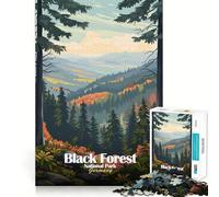 Puzzle da 1000 pezzi del Parco Nazionale della Foresta Nera,Germania Gioco di precisione e divertimento,attività stimolante per la mente,svago rilassante,regalo di compleanno 38x52cm