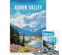 Puzzle da 1000 pezzi del Parco Nazionale della Valle di Kobuk,taglio perfetto,divertente gioco di risoluzione di problemi,gioco gratuito,regalo di Natale artistico (38x52cm)