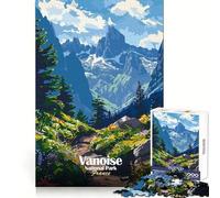 Puzzle da 1000 pezzi del Parco Nazionale della Vanoise, Francia, con paesaggio, ideale per adulti Stimola la memoria, è un passatempo rilassante, di alta qualità e un'ottima idea regalo (38x52cm)