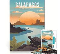 Puzzle da 1000 pezzi del Parco Nazionale delle Galapagos,gioco di precisione,attività cerebrale,divertimento per il tempo libero,regalo di compleanno,arte (38x26cm)