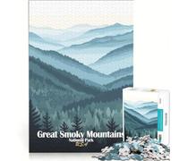 Puzzle da 1000 pezzi del Parco Nazionale delle Great Smoky Mountains, gioco educativo, antistress, compleanno e Natale 38x52cm