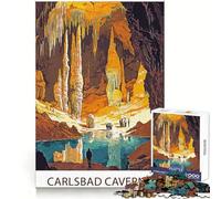 Puzzle da 1000 pezzi del Parco Nazionale delle Grotte di Carlsbad per adolescenti, stimolante per la memoria, rilassante, divertente, taglio uniforme, pensato per Natale (38x52cm)