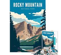 Puzzle da 1000 pezzi del Parco Nazionale delle Montagne Rocciose gioco educativo gioco stimolante regalo per donne uomini e attività per la famiglia (dimensioni 75x50cm)