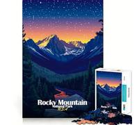 Puzzle da 1000 pezzi del Parco Nazionale delle Montagne Rocciose per adolescenti, gioco di logica stimolante, momento di serenità, bordi trasparenti, regalo creativo (50x75cm)
