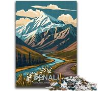 Puzzle da 1000 pezzi del Parco Nazionale Denali per adulti e adolescenti, giocattoli, giochi educativi, regali di Babbo Natale segreto antistress per bambini dai 14 anni in su, 1000 pezzi (50x75cm)