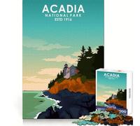 Puzzle da 1000 pezzi del Parco Nazionale di Acadia per ragazzi, ideale per esercitarsi nella logica, per un divertimento facile e senza intoppi, con bordi netti e un regalo significativo (50x75cm)